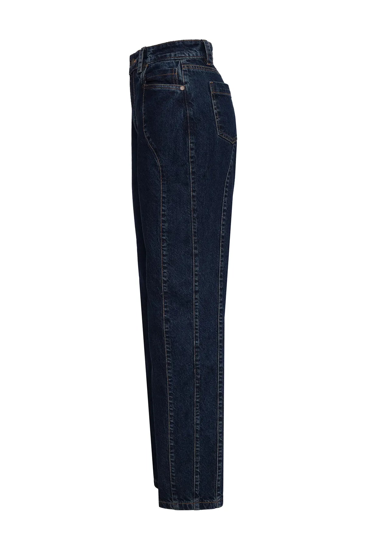 DENNIS Long Relaxed Straight Mid-Rise Jean