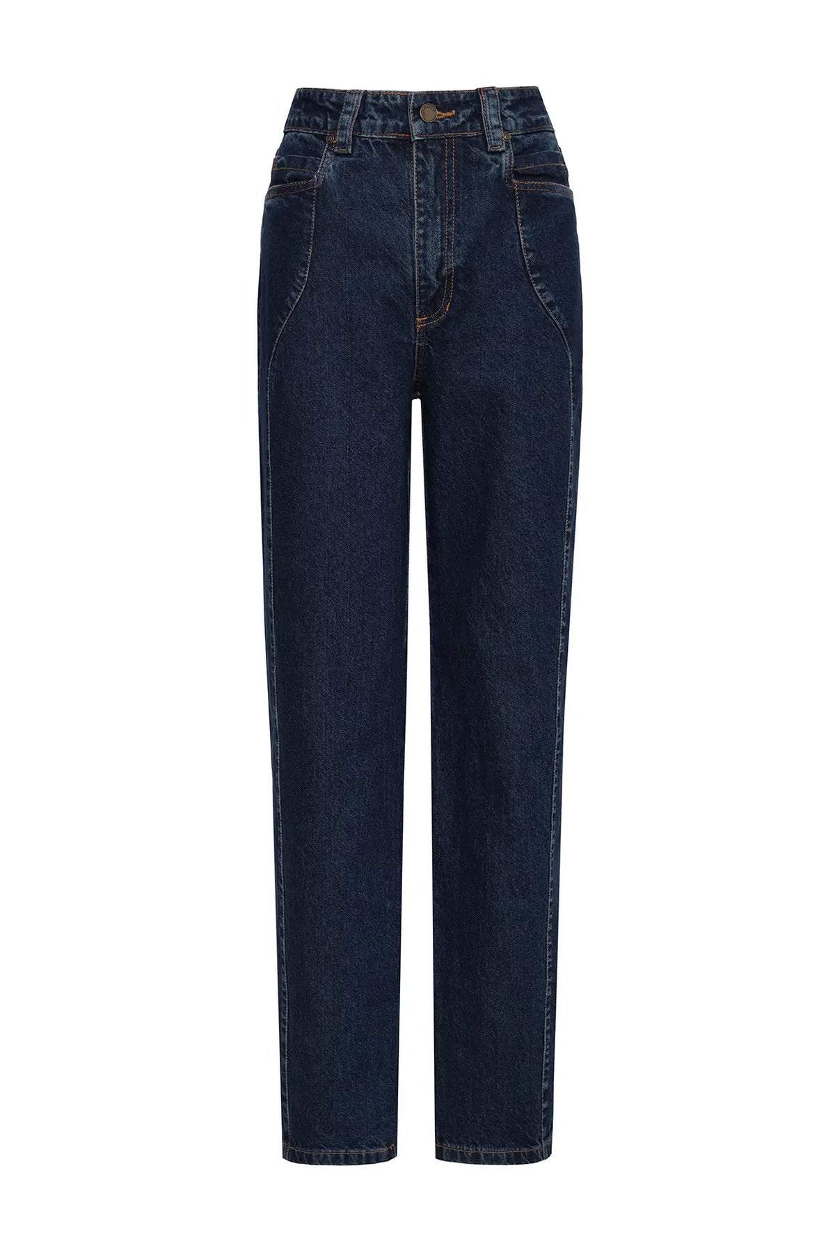 DENNIS Long Relaxed Straight Mid-Rise Jean