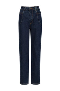 DENNIS Long Relaxed Straight Mid-Rise Jean