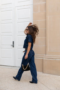 DENNIS Long Relaxed Straight Mid-Rise Jean