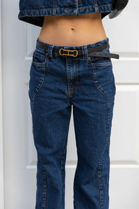 DENNIS Long Relaxed Straight Mid-Rise Jean
