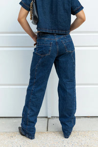 DENNIS Long Relaxed Straight Mid-Rise Jean