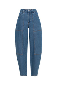 DENNIS Long Relaxed Straight Mid-Rise Jean