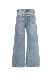 THE JONES Flared Mid-Rise Light Wash