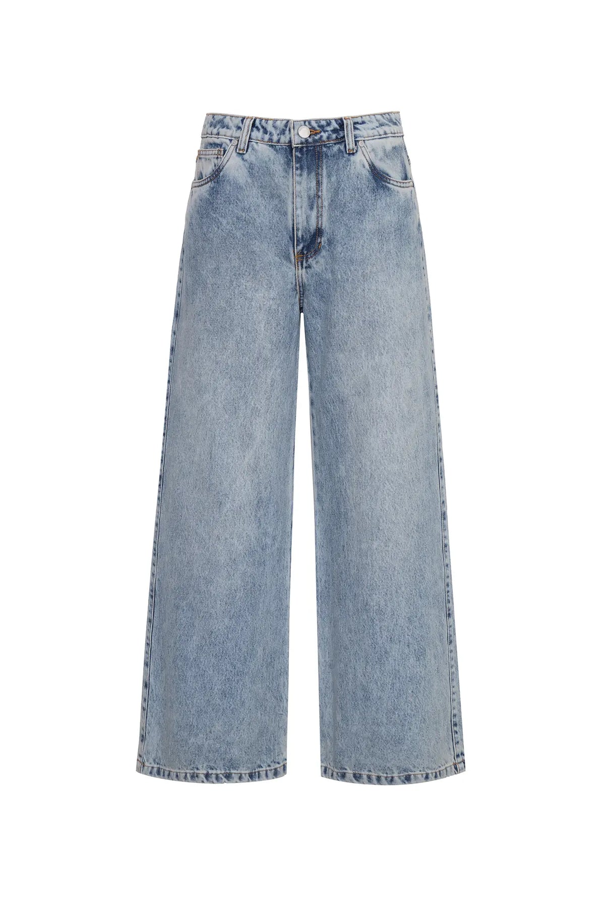 THE JONES Flared Mid-Rise Light Wash