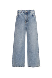 THE JONES Flared Mid-Rise Light Wash