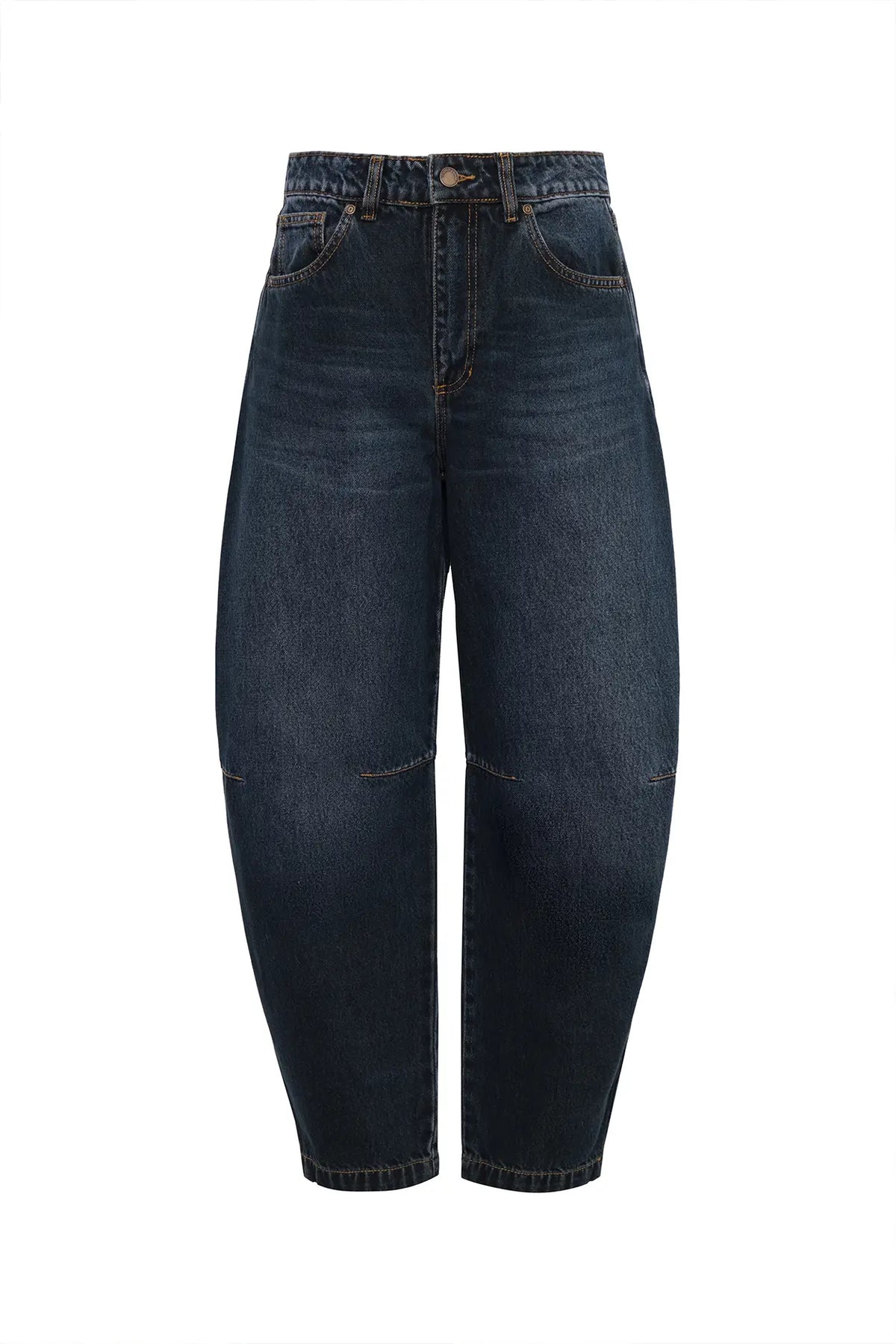 ERIN Mid-Rise Barrel Leg Dark Blue