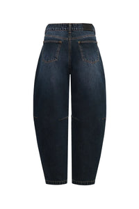 ERIN Mid-Rise Barrel Leg Dark Blue
