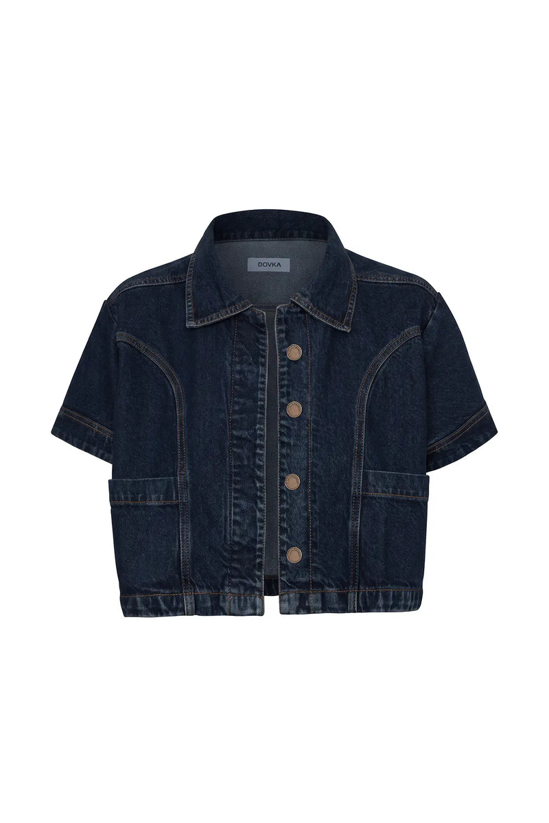 DENNIS Denim Blouse Dark Blue