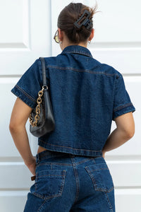 DENNIS Denim Blouse Dark Blue